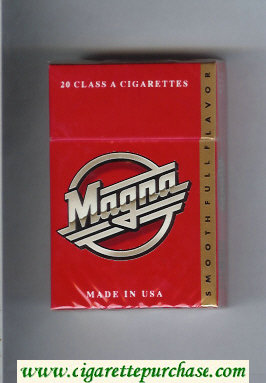 Magna Smooth Full Flavor red and gold cigarettes hard box