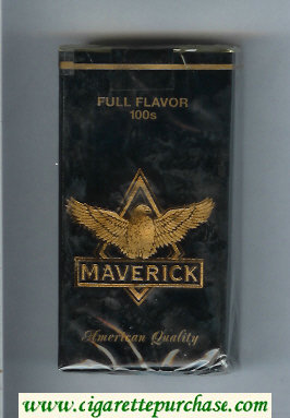 Maverick Full Flavor 100s black and gold cigarettes soft box