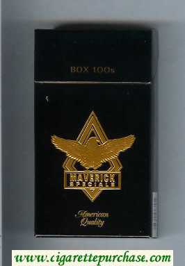 Maverick Specials Box 100s black and gold cigarettes hard box