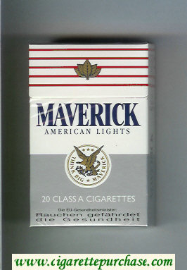 Maverick American Lights cigarettes hard box