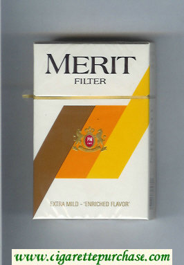 Merit Filter cigarettes hard box