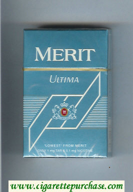 Merit Ultima blue cigarettes hard box