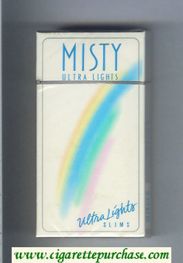 Misty Ultra Lights 100s cigarettes hard box