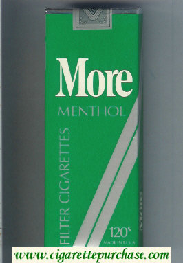 More Menthol 120s cigarettes soft box