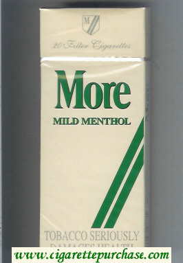More Mild Menthol 120s cigarettes hard box