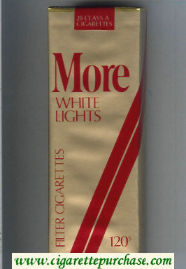 More White Lights Filter gold and red 120s cigarettes soft box