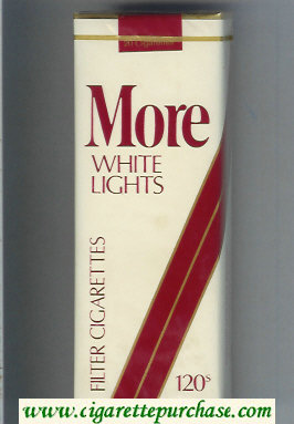 More White Lights Filter white and red 120s cigarettes soft box