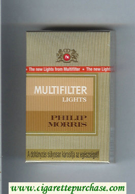 Multifilter Philip Morris Lights cigarettes hard box