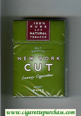 Nat Sherman New York Cut Mint White cigarettes hard box