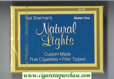Cheap Nat Sherman Naturals Lights Brown 100s yellow cigarettes