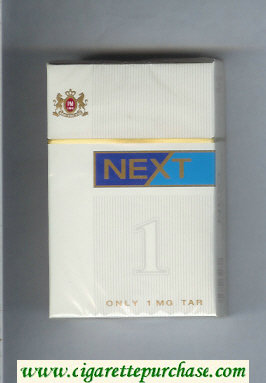 Next white and blue cigarettes hard box