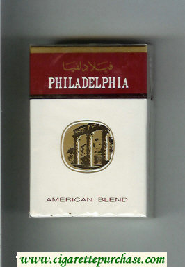 Philadelphia American Blend white and brown cigarettes hard box