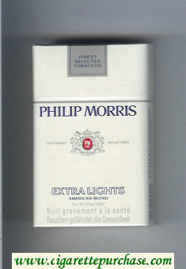 Philip Morris Extra Lights American Blend cigarettes hard box