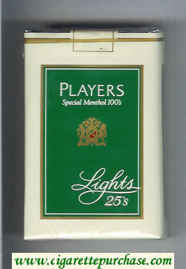 Players Special Menthol Lights 100s 25 cigarettes soft box