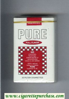 Pure Full Flavor soft box cigarettes
