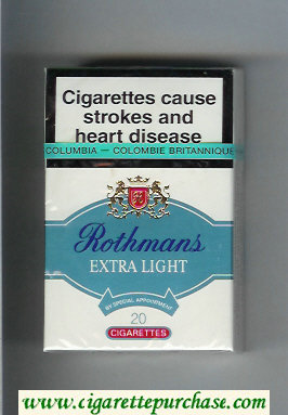 Rothmans Extra Light By Special Appointment cigarettes hard box