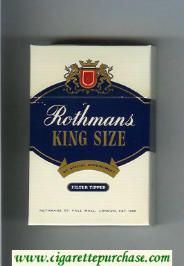Rothmans King Size Filter Tipped By Special Appointment cigarettes hard box