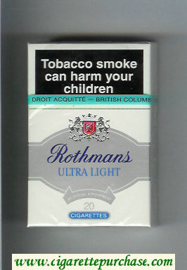Rothmans Ultra Light By Special Appointment cigarettes hard box