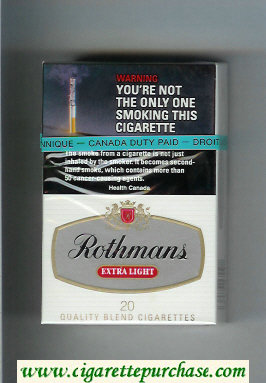 Rothmans Extra Light cigarettes hard box