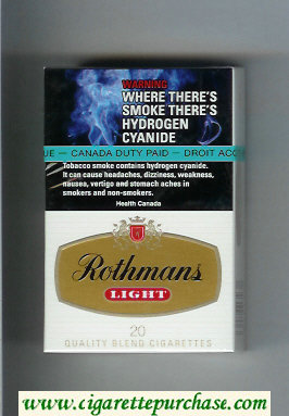 Rothmans Light cigarettes hard box