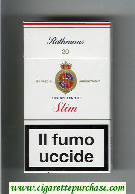 Rothmans Slim Luxery Length 100s cigarettes hard box