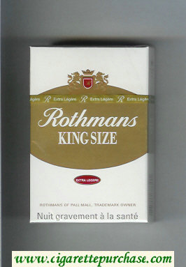 Rothmans King Size Extra Legere By Special Appointment cigarettes hard box