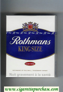 Rothmans King Size Filter Tipped By Special Appointment 25 cigarettes hard box