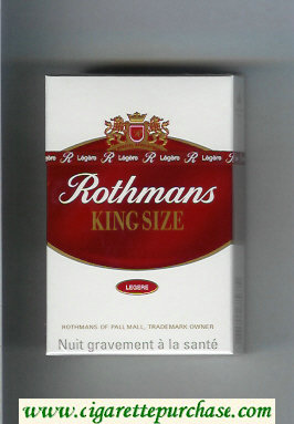 Rothmans King Size Legere By Special Appointment cigarettes hard box