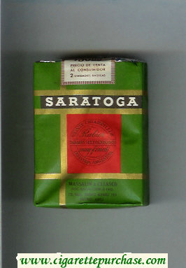 Saratoga soft box cigarettes