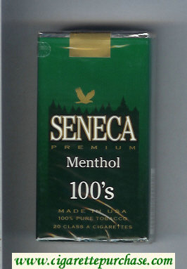 Seneca Premium Menthol 100s cigarettes soft box