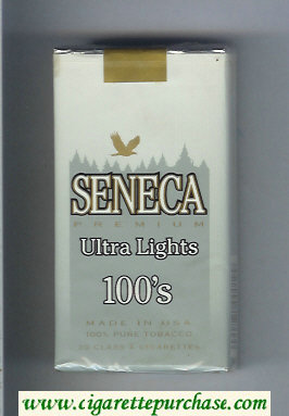 Seneca Premium Ultra Lights 100s cigarettes soft box