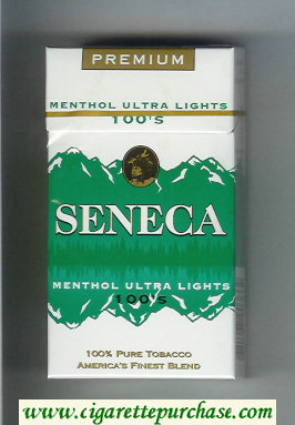 Seneca Menthol Ultra Lights 100s cigarettes hard box