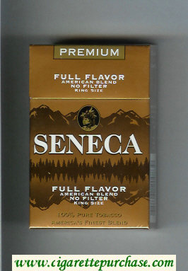 Seneca Premium Full Flavor American Blend No Filter cigarettes hard box
