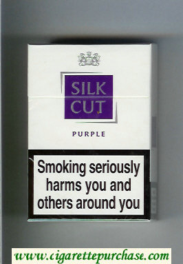 Silk Cut Purple cigarettes white and violet hard box