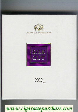 Silk Cut XQ 100s cigarettes white and violet wide flat hard box