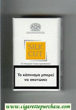 Silk Cut cigarettes white and yellow hard box