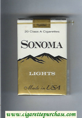Sonoma Lights cigarettes soft box