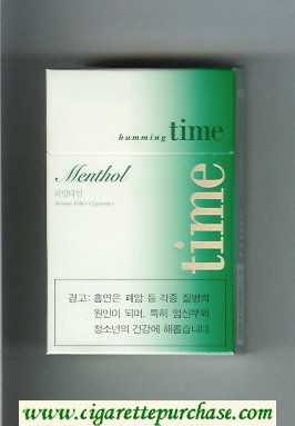 Time Humming Menthol cigarettes hard box