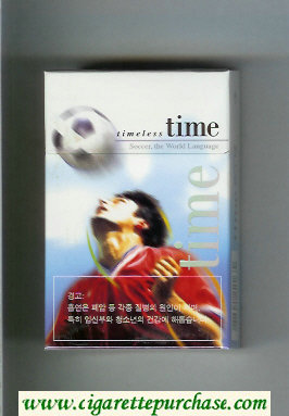 Time Timeless Soccer. The World Language hard box cigarettes