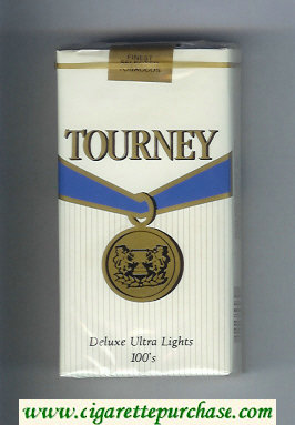 Tourney Deluxe Ultra Lights 100s Cigarettes soft box