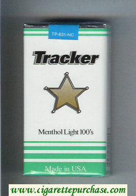 Tracker Menthol Light 100s Cigarettes soft box