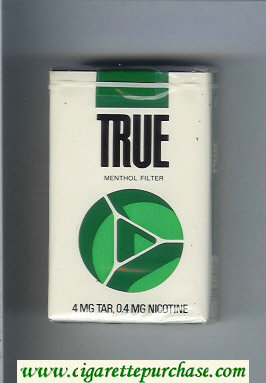 True Menthol Filter cigarettes soft box