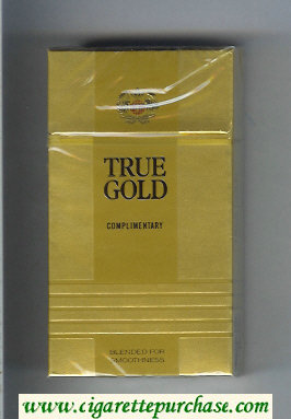 True Gold 100s cigarettes hard box