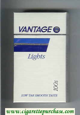 Vantage Lights 100s Cigarettes hard box