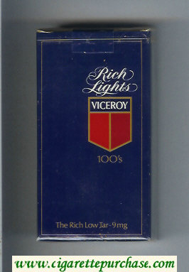 Viceroy Rich Lights 100s blue Cigarettes soft box