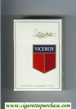 Viceroy Lights Filter Cigarettes hard box