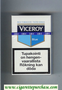 Viceroy Blue Rich Tobaccos - Filter Kings Cigarettes soft box