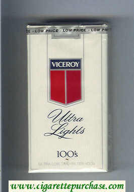 Viceroy Ultra Lights 100s Cigarettes soft box