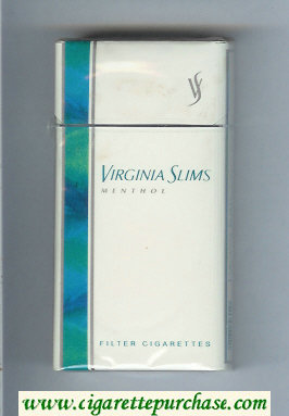 Virginia Slims Menthol 100s Filters cigarettes hard box