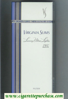 Virginia Slims Luxury Ultra Lights 120s Filter cigarettes hard box